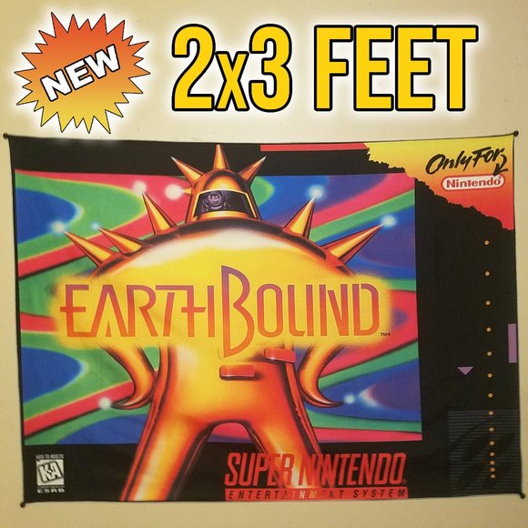 Custom Pixel Creations Video Games & Consoles Earthbound 2x3 Foot